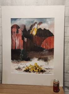 lot 99 image: Sedona Arizona Water Color BEAUTIFUL Signed LARGE
