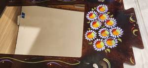 lot 87 image: Metal Art Deco Mirror NICE 16 x 28