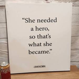 lot 78 image: She needed a Hero.... on CanvasWood
