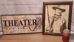 lot 62 image: Theater Art Picture and John Wayne Picture