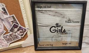 lot 64 image: The Girls Picture & NEW Cork board decor