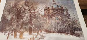 lot 52 image: St. Paul Cathedral 598750 Signed Cheng-Knee Chee LARGE