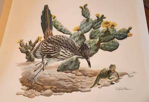 lot 70 image: Roadrunner Signed by Richard Sloan 22 x 28 Private Collection