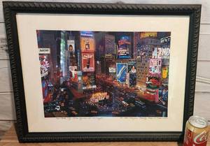 lot 27 image: Signed, New York City Times Square Art