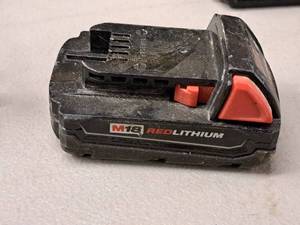 lot 167 image: Milwaukee M18 Red Lithium Cordless Tool Battery
