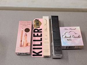 lot 226 image: Lot of (4) Assorted Cosmetic Products - Lip Fit, Mascara, Eye Liner, Blush