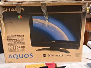 lot 4 image: Sharp Aquos 32 HDTV HDMI Dolby Digital High Performance TFT-LCD Television LC-32D4OU