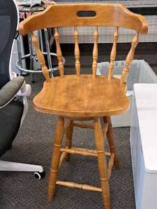 lot 34 image: Wooden Bar Chair