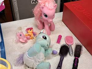 lot 168 image: Lot of (8) My Little Pony Toys and Brushes