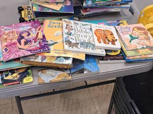 lot 203 image: Lot of (20) Assorted Childrens Books - A First Bible Story, Baby Dear, Princess Pop Star, Caterpillar Spring, Elephants Eat The Profits, and more