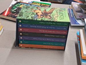 lot 208 image: The Chronicles of Narnia  Volume 1 through 7 by C.S. Lewis   - The Magicians Nephew, The Lion Witch and the Wardrobe, The Horse and His Boy and more