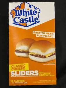 lot 11 image: H - White Castle Classic Cheese Sliders - 16 Total Sliders