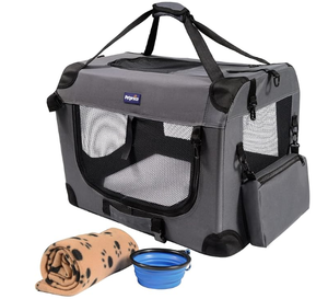 lot 307 image: Portable Collapsible Dog Crate, Travel Dog Crate 24x17x17