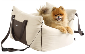 lot 315 image: Lesure Waterproof Dog Booster Seat for Car with Storage Pockets Measures 23L x 22W x 13H