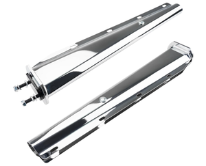 lot 331 image: PHILTOP 1 Pair Straight Spring Loaded Mud Flap Hanger, 2.5 Bolt Spacing 30 Length Spring Loaded Mud Flaps Guards Hanging Bracket, Stainless Steels,Chrome