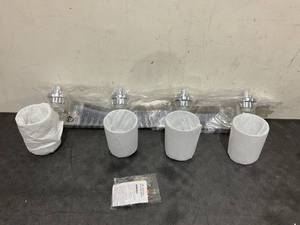 lot 48 image: SOLFART Glass Chrome Vintage Vanity Lighting Fixtures for Bathroom