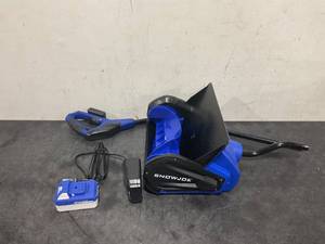 lot 201 image: Snow Joe 24V-SS10 24-Volt 10-Inch 4-Ah Cordless Snow Shovel, Kit (w4-Ah Battery  Quick Charger)