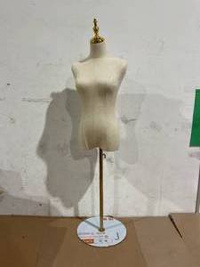 lot 151 image: Female Mannequin Dress Form, Adjustable Height Model Body Display Torso with Metal Round Base Stand