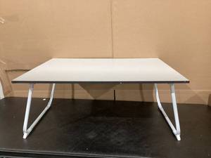 lot 242 image: Laptop Desk, Metal Frame Laptop Table Stand, Folding Lap Tray Study Writing Desk