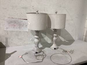 lot 434 image: LOT OF 2 Reaketon Industrial Table Lamps. 24