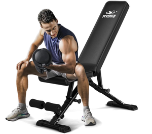 lot 16 image: FLYBIRD Weight Bench, Adjustable Strength Training Bench for Full Body Workout with Fast Folding
