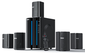 lot 19 image: Bobtot 5.1 Channel 800W Home Theater System with Subwoofer, Bluetooth, and HDMI ARC - For TV, DVD, FM Radio