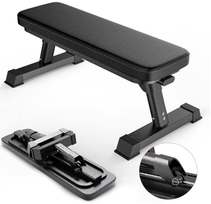 lot 26 image: Finer Form Gym Quality Foldable Flat Bench for Multi-Purpose Weight Training and Ab Exercises