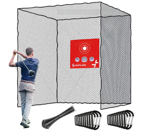 lot 46 image: SAPLIZE Golf cage Net, Super Thick Netting, Home Training Solution with Target Cloth