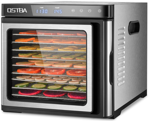 lot 68 image: OSTBA Food Dehydrator Machine, 9 Stainless Steel Trays Dehydrators for Food
