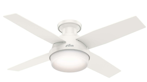lot 76 image: Hunter Fan Dempsey Low Profile Indoor Ceiling Fan with LED Light and Remote Control