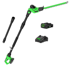 lot 80 image: SOYUS Pole Hedge Trimmer Cordless, Electric Hedge Trimmer with Extension Pole, 15-Foot Max Reach