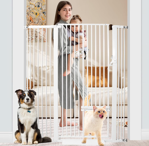 lot 85 image: SHYUJAJIE Extra Tall Pet Gate Baby Gate with Small Cat Door