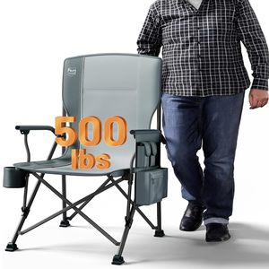 lot 87 image: TIMBER RIDGE Oversized Folding Camping Chair High Back Heavy Duty for Adults Support up to 500lbs