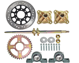 lot 93 image: GXYWADY 44 Go Kart Rear Axle Kit Replacement for DIY Rebuild Go Kart ATV Quad Drift Trikes Golf Carts