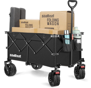 lot 110 image: SLIDBEAT Garden Cart Heavy Duty Wagon,  Capacity Camping Cart for Outdoor and Beach
