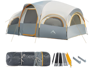 lot 111 image: GoHimal 8 Person Tent for Camping, Waterproof Windproof Family Tent with Rainfly