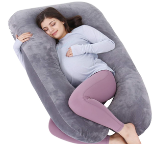 lot 142 image: Pregnancy Pillow, U Shaped Full Body Pillow, Nursing, Support and Maternity Pillow for Pregnant Women