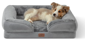 lot 155 image: Bedsure Orthopedic Dog Bed for Medium Dogs - Waterproof Dog Sofa Beds Medium