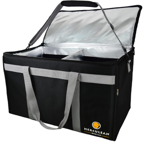 lot 214 image: Herculean Premium Insulated Food Delivery Bag with YKK Zipper  Large Commercial Catering Bag for Food Transport