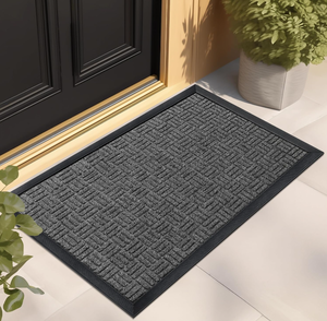lot 353 image: Mibao Front Door Mat, Heavy Duty Durable Welcome Mat for Outdoor Indoor, Dirt Trapper Waterproof