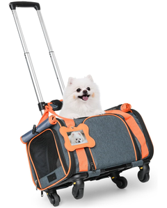 lot 358 image: LOOBANI Pet Carrier with Wheels,Pet Carrier Airline Approved for Small Dogs & Cats Puppy