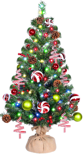 lot 362 image: Pre-lit Artificial Christmas Tree with 60 LED Lights,Vlorart Tabletop Christmas Tree