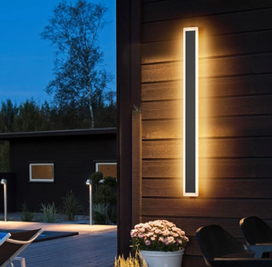 lot 370 image: Aipsun Outdoor Wall Sconce 30W LED Modern Porch Patio Wall Light Fixture Black Exterior Wall Lights