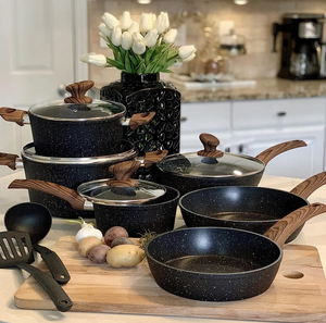 lot 374 image: 12 PCS Kitchen Academy Induction Cookware Sets