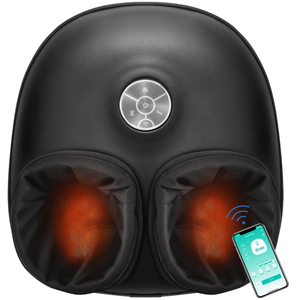 lot 383 image: Medcursor Foot Massager with Heat, Shiatsu Deep Kneading Machine, Smart APP Mobile Control