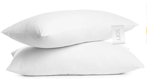 lot 285 image: Digital Decor Set of Two 100% Cotton Hotel Down (Silver, Standard)