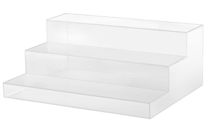 lot 289 image: Large Acrylic Wine Liquor Bottle Rack 3 Tier Clear Countertop Riser (16-1pack)