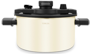 lot 296 image: 6 Quart Stainless Pressure Cooker, Pressure Canner with One-hand Operating Glass Lid