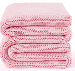lot 483 image: Knitted Weighted Blanket(Pink 60x80 15lbs)