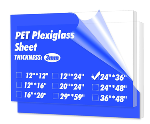 lot 487 image: Art3d (2 Pack) 18 Thick Plexiglass Sheets - 36 x 24
